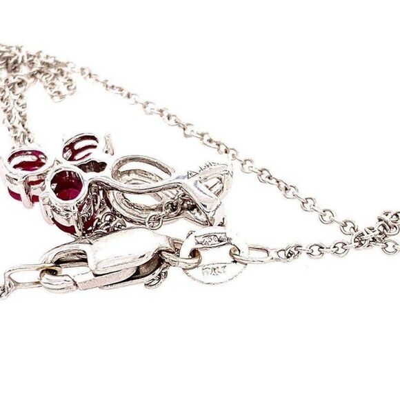 18k/14k 3-Ruby Pendant Necklace - Picture 11 of 11